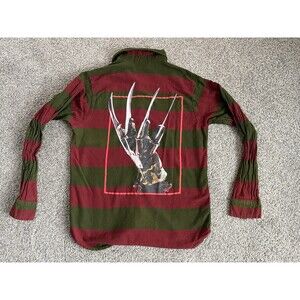 Freddy Krueger Flannel Shirt A Nightmare on Elm Street Halloween Horror Size L